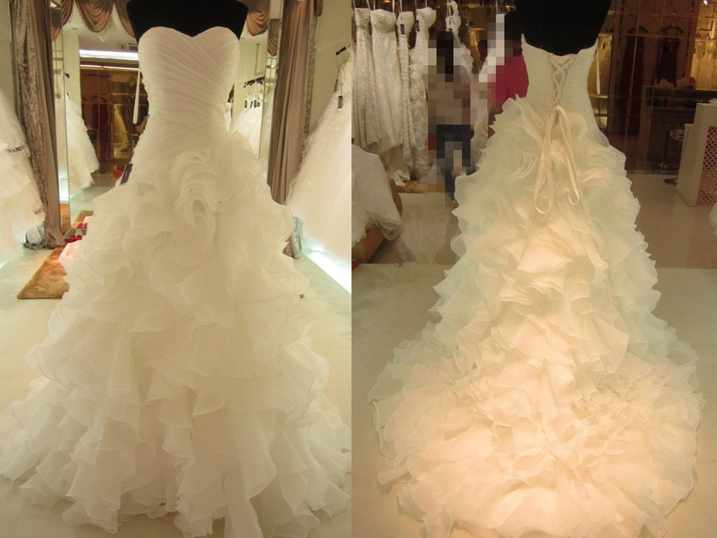 W3498 White Wedding Dresses, Wedding Gown,organza Wedding Gowns,ball Gown Bridal Dress,fitted Wedding Dress,corset Brides Dress,vintage Wedding
