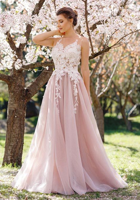 Charming A-line Prom Dresses,Floor 