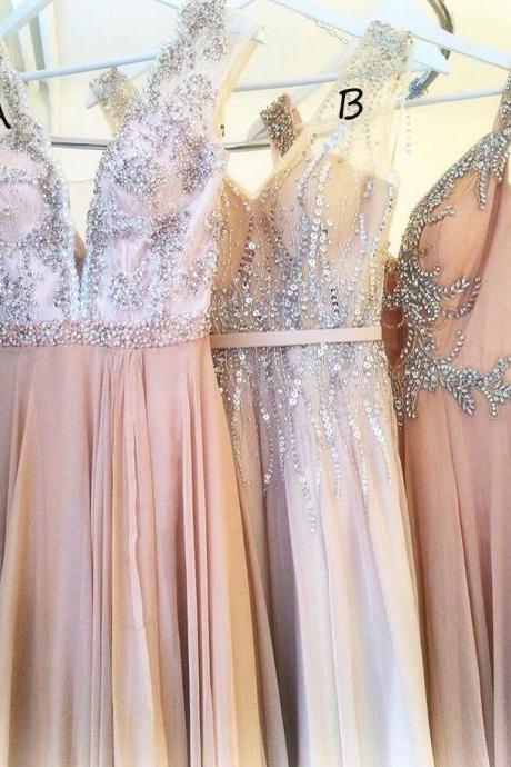 Elegant Prom Dress,beading Evening Dress,sleeveless Prom Dresses,long Prom Dress
