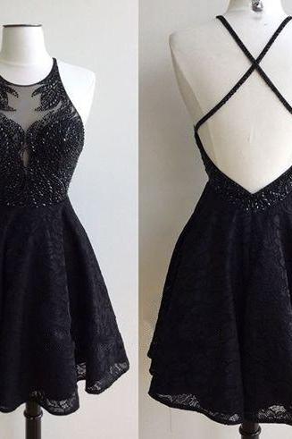 Sleeveless Backless Prom Gown Dress,open Back Prom Dresses,sexy Prom Dresses,short Party Dress