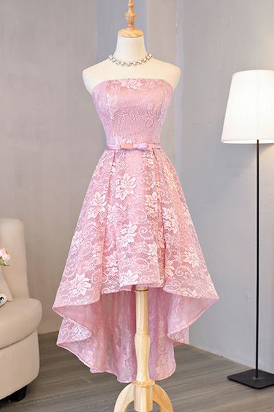 Cute Short Prom Dresses Pink High Neck Beaded Applique See Through Party Gowns Cheap Junior Girls 8th Graduation Homecoming Dresses