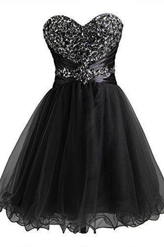 Black Homecoming Dress,tulle Homecoming Dress,cute Homecoming Dress,fashion Homecoming Dress,short Prom Dress