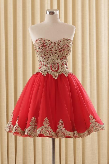 Mini Dress 2018 A-line Homecoming Dresses Appliques Beaded Sweetheart Open Back Beading Party Evening Gown Prom Formal Gowns Dress,h1165