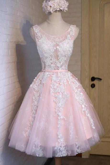 Short Pink Lace Tight Cute Charming Freshman Homecoming Prom Gowns Dress,h1229