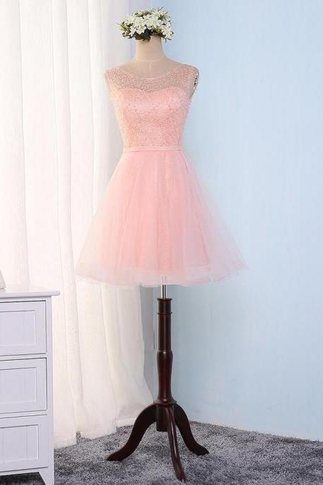 A-line Homecoming Dress Scoop Short/mini Prom Drsess Juniors Homecoming Dresses ,h1951