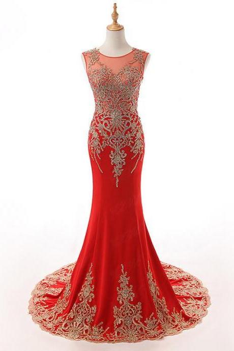 O Neck Cap Sleeves Mermaid Prom Evening Dresses Women Formal Gowns With Applliqued Lace,p2157