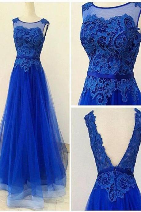 Blue Prom Dress , Prom Dresses, Graduation Party Dresses, Formal Dress For Teens,p3912