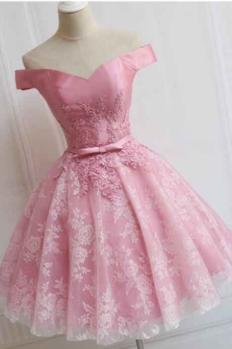 Elegant Prom Dress, Short Prom Dress, Appliques Homecoming Dress, Cute Prom Gowns,h3324