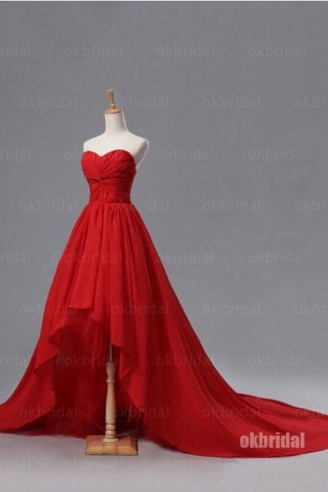 P3568 Prom Dress,red Prom Dresses,high Low Beaded Prom Dresses,custom Made Prom Dress,long Elegant Prom Dresses,2021 Prom Dresses,prom Dresses