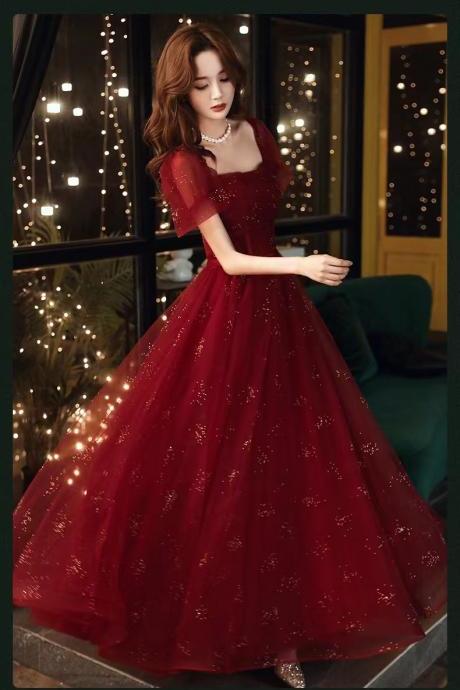 P3822 Elegant Prom Dress,tulle Party Dress,red Prom Dress, Homecoming Dress