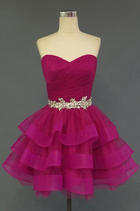 P3829 Lovely Ball Gown Tulle Sweetheart Short Prom Dresses, Homecoming Dresses 2023, Formal Dresses