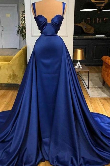 P3867 Royal Blue Prom Dresses, Simple Prom Dress, Detachable Skirt Prom Dresses, 2024 Prom Dresses, Prom Dresses Long, 2023 Prom Dress, Robe De