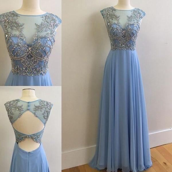 Arrival Real Made Charming Beading Long Prom Dresses,evening Dresses on