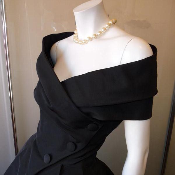 P3410 Black Prom Dress,Off The Shoulder Prom Dress,Bodice Prom Dress,Fashion Prom Dress,Sexy Party Dress, New Style Evening Dress