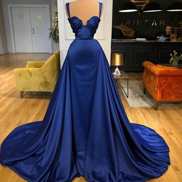 P3867 Royal Blue Prom Dresses, Simple Prom Dress, Detachable Skirt Prom Dresses, 2024 Prom Dresses, Prom Dresses Long, 2023 Prom Dress, Robe De Soiree
