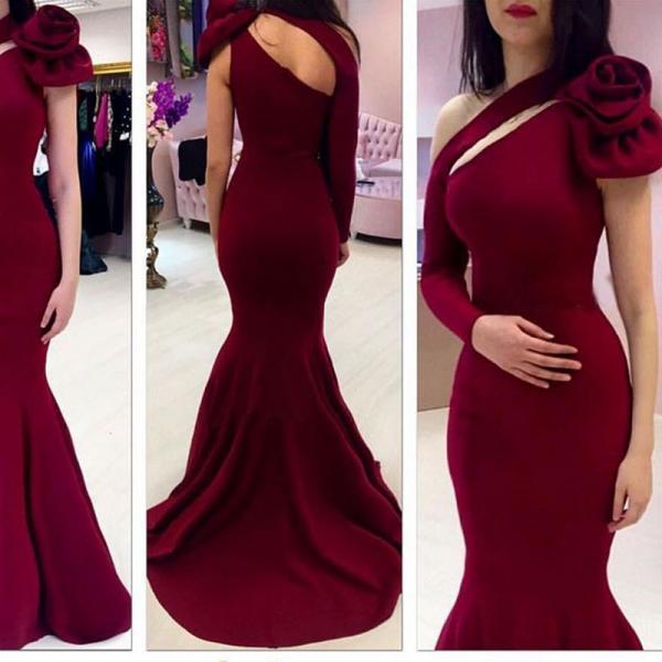 Burgundy Mermaid Prom Dresses 2017 Sexy Backless Lace Burgundy Evening Gowns Dress